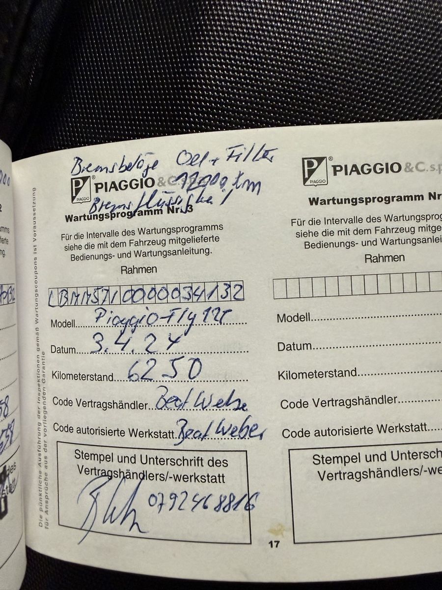 Piaggio Scooter: PIAGGIO FLY 125 CC – Nuovo (secondo la descrizione) da Winterthur venduto da Fabio_46 9