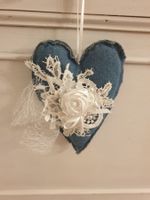 Geschenk Herz Shabby Chic Vintage Spitze Muttertag Liebe