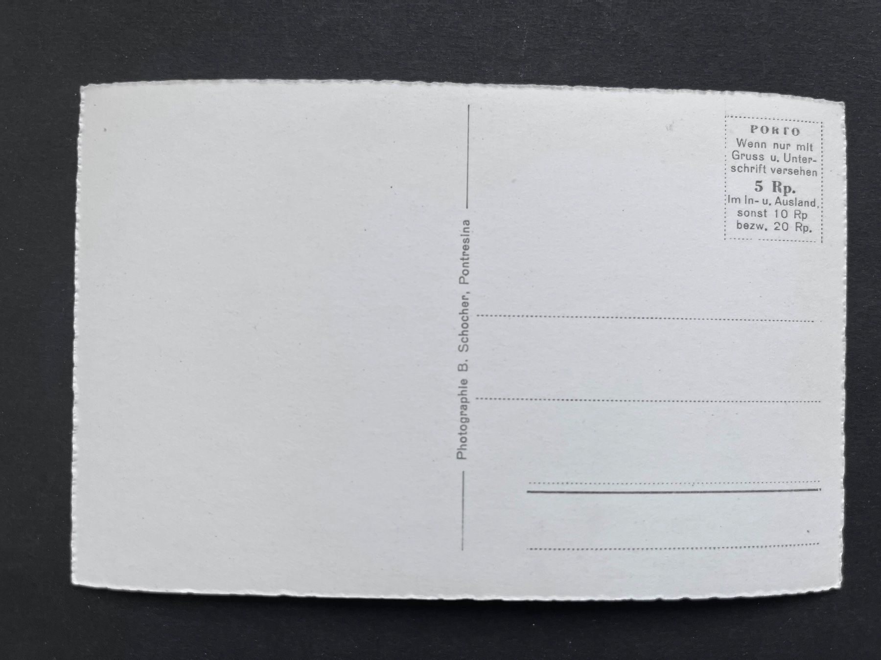 Cartoline postali: Pontresina Hotel Schweizerhof/ ca. 1940 – Usato da Ostermundigen venduto da DaxKarten-75 1