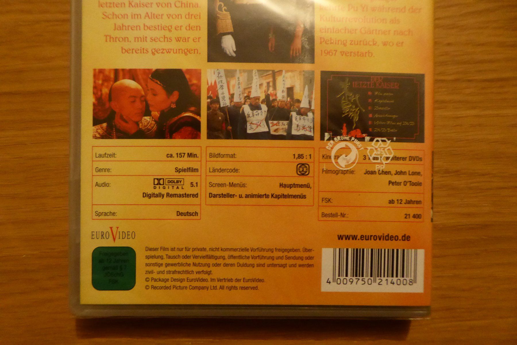 Tutti i DVDs: DVD OVP Der letzte Kaiser – Nuovo e nell'imballaggio originale da Allschwil venduto da Summelsarium 3