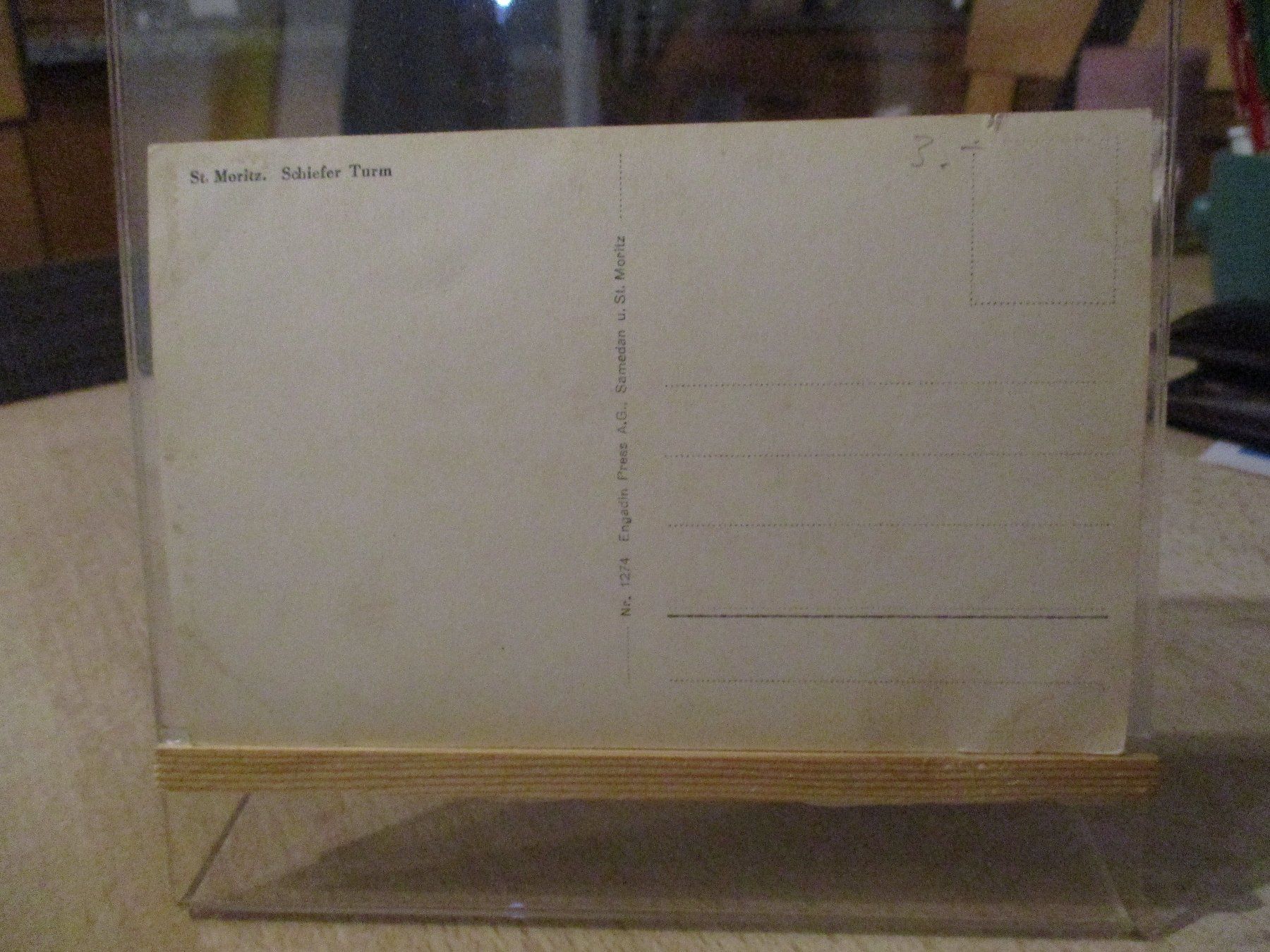 Cartoline postali: St.Moritz Schiefer Turm Postkarte  1 – Usato da Felsberg venduto da sanwill 1