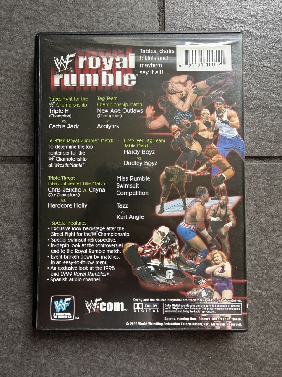 Tutti i DVDs: WWF Royal Rumble DVD 2000 – Usato da Zürich venduto da cENS0R 1