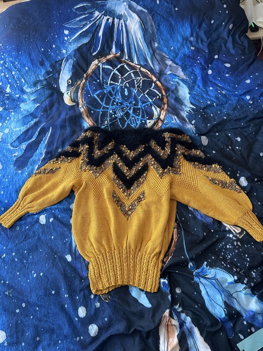 Maglioni & Felpe: Damen Pullover gelb schwarz selbst Gestricken – Nuovo (secondo la descrizione) da St. Gallen venduto da maivilisa 1