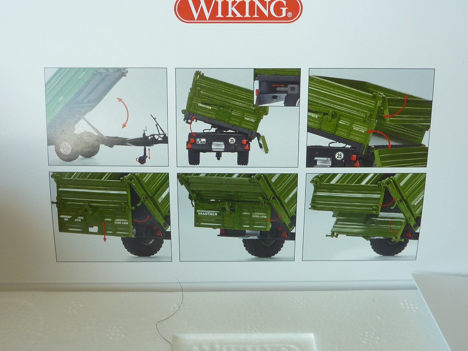 Wiking Modellautos: HB Brantner Einachs-Dreiseitenkipper E6035  1:32 – Neu (gemäss Beschreibung) aus Dürrenäsch von modellautos4you 1