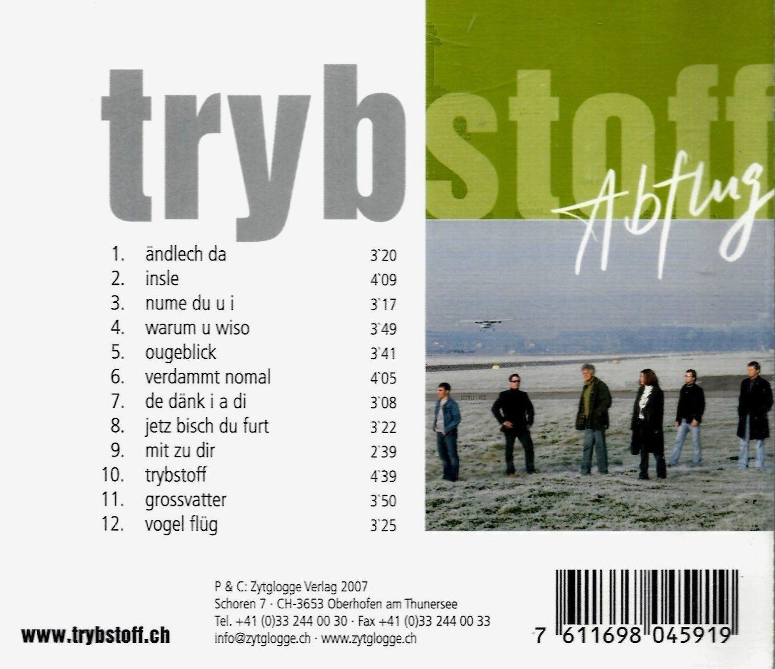 CD: Trybstoff ABFLUG Zytglogge CD signiert – Usato da Kandergrund venduto da Sososo 1