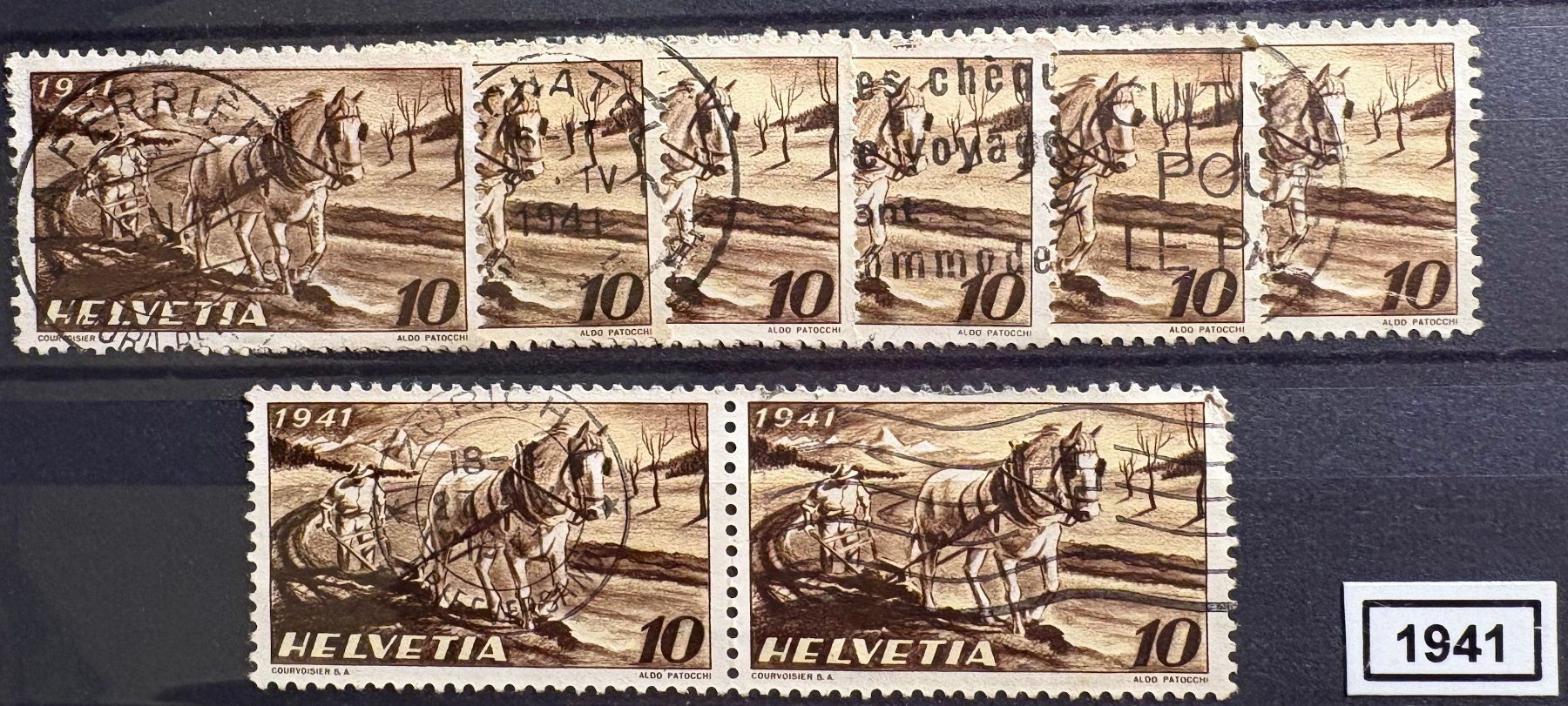 Tous les timbres: Timbres suisses 1941 Laboureur – D'occasion à Lausanne par Cabessa