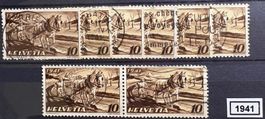 Timbres suisses 1941 Laboureur