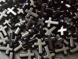 15x Kreuz Zwischen Elemente Kugeln Kette Basteln Perlen