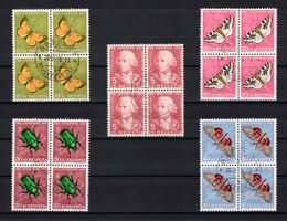 Pro Juventute 1957,  4er-Block Serie mit Zentrum-ʘ Basel
