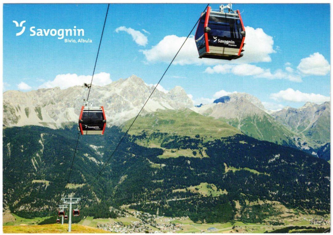 Cartoline postali: Savognin - Gondelbahn – Usato da Binningen venduto da Mountainrider