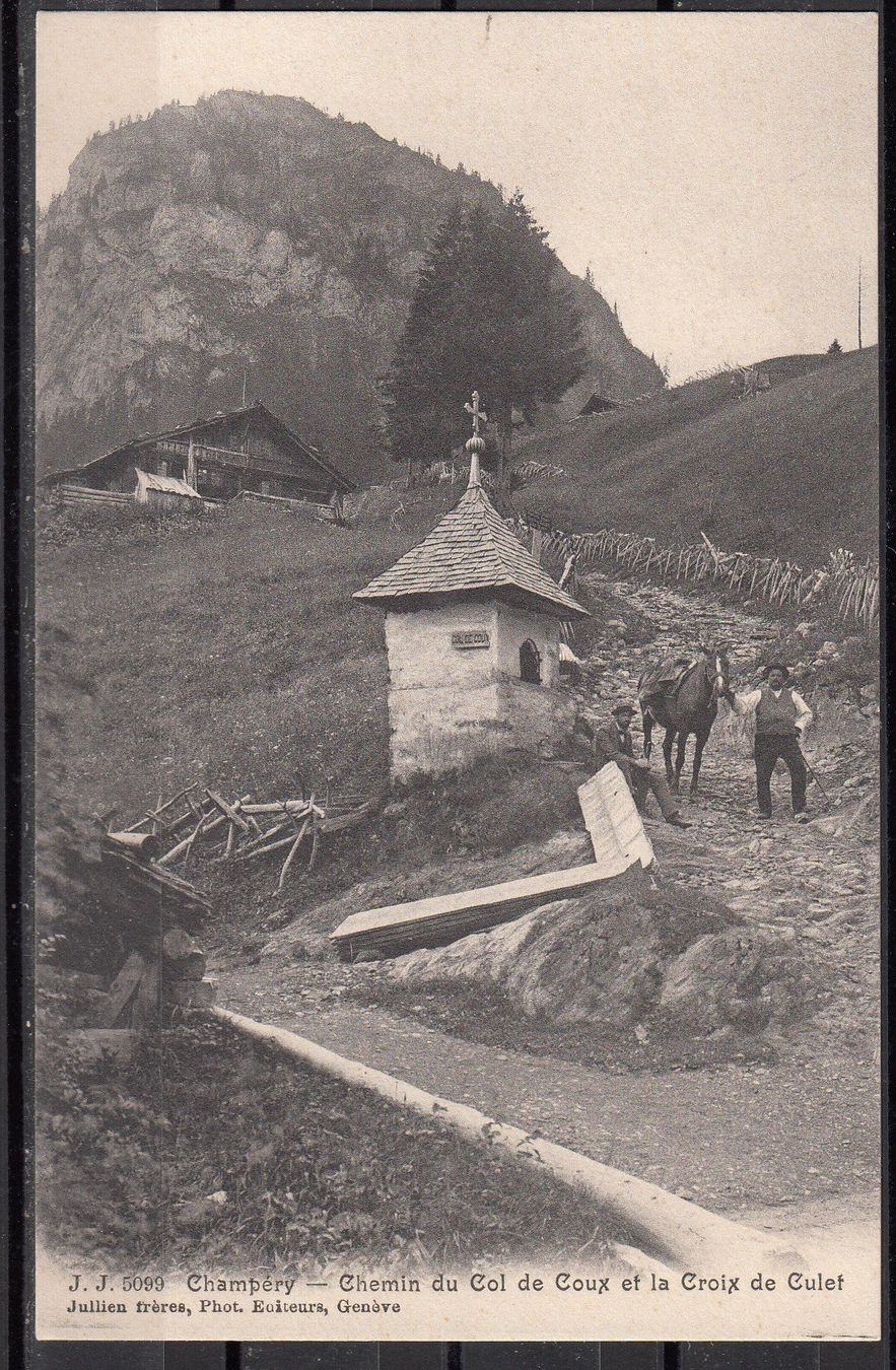 Ansichtskarten: Ak Champery Chemin Du Col.De Couox VS – Gebraucht aus Herrliberg von Lfrifda