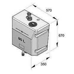 Abbeveratoi e trogoli: WW80W - Schmutzwassertank 80 Liter, VETUS – Nuovo (secondo la descrizione) da Fétigny venduto da BNT-exVetusAG 1