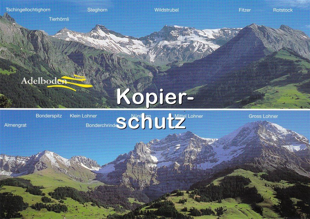 Cartoline postali: Adelboden (zwei Ansichten) /ac – Usato da Hombrechtikon venduto da Rudolf07