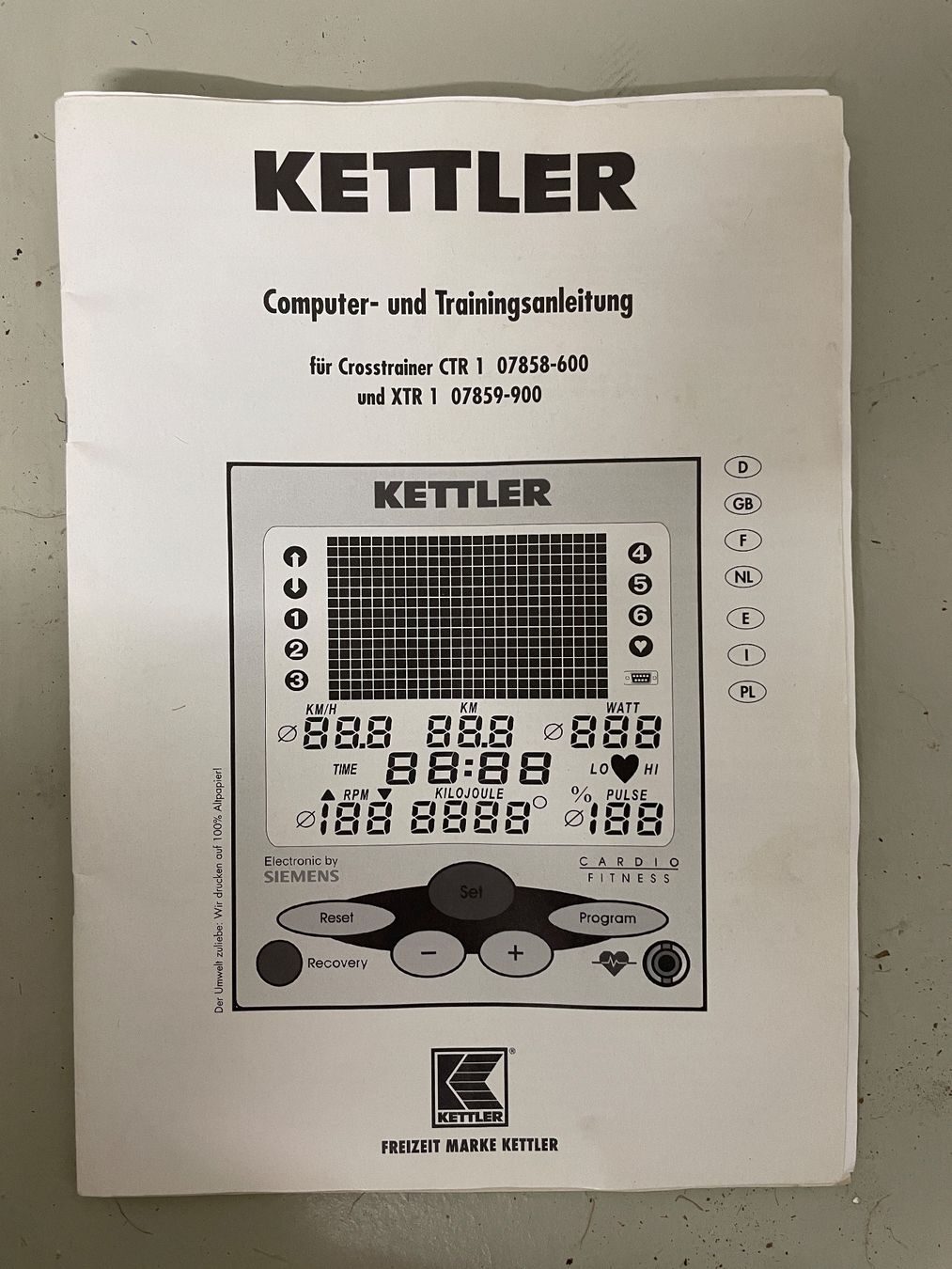 Kettler Hometrainer: Kettler Crosstrainer CTR1 mit Display – Usato da Pfäffikon ZH venduto da mi_gal 5