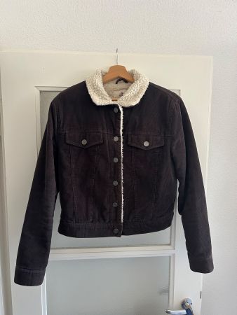 Pull&Bear Übergangsjacke Cord mit Teddyfutter, Gr. M
