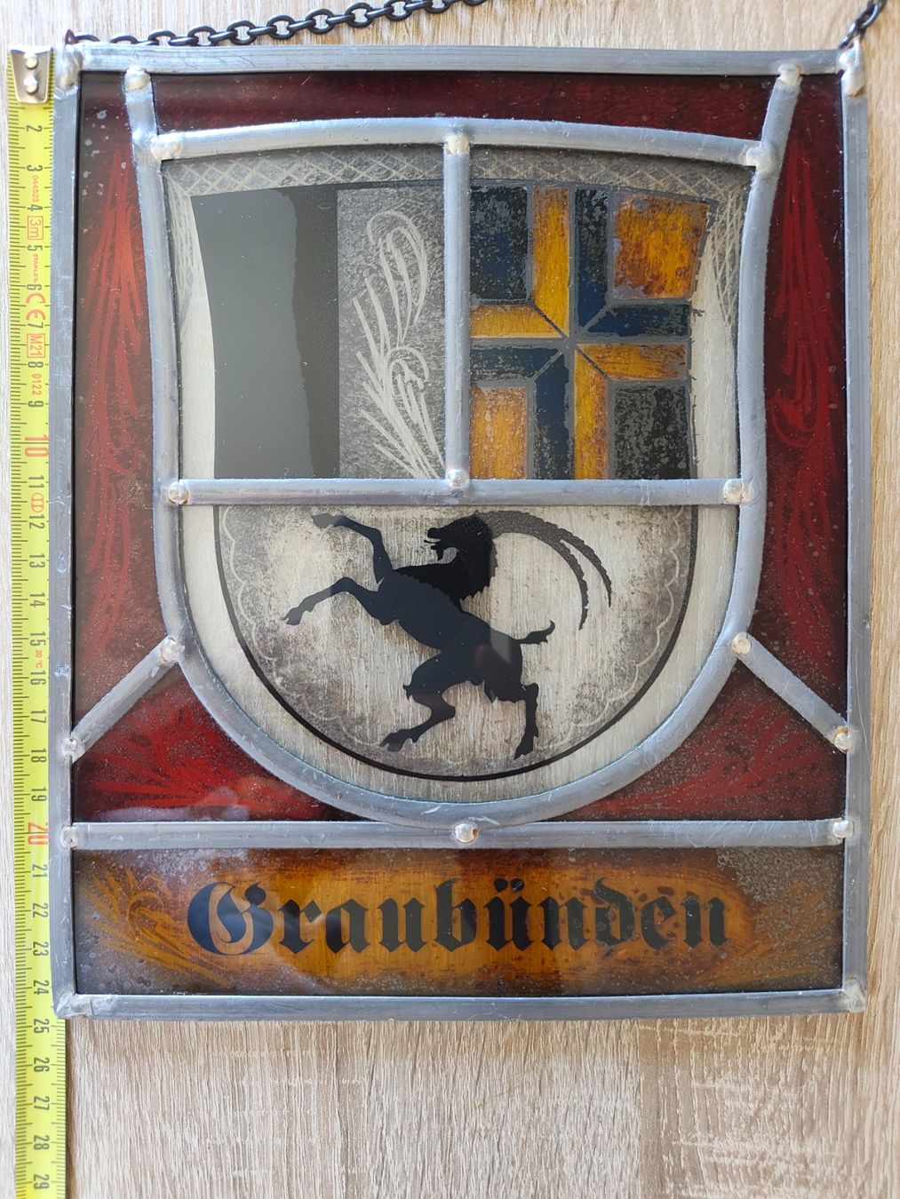 Sonstige Antiquitäten & Kunst: Wappenscheibe Darstellung von Graubünden – Gebraucht aus St. Gallen von Ricardo_Deals 3