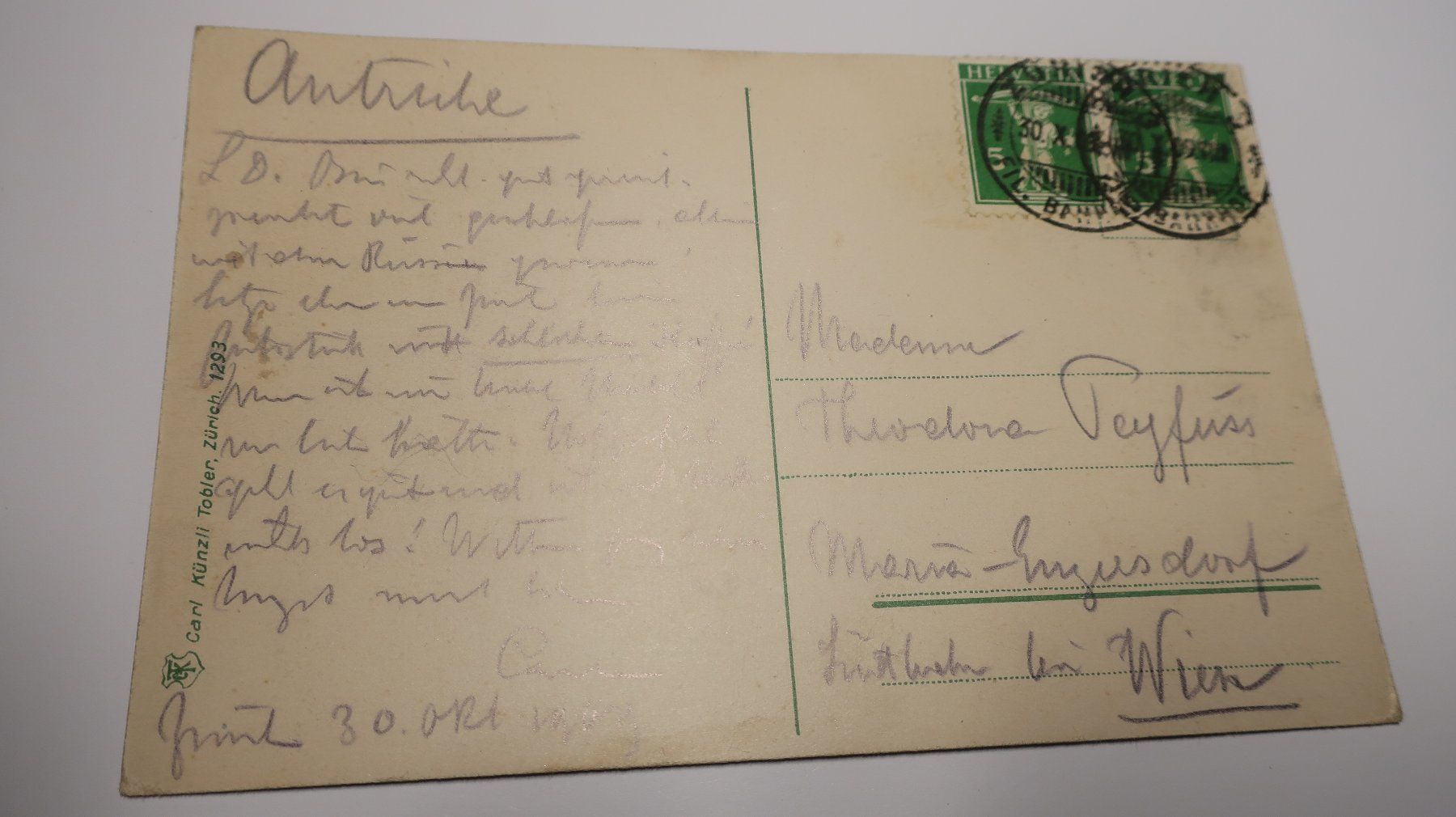 Cartoline postali: Zürich Alpenquai 1909 – Usato da Cormoret venduto da Pascalll2001 3