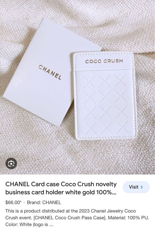 100% New! Chanel Coco Crush Complimentary Gift Card Holder (Neu (gemäss ...