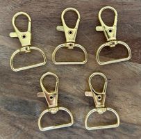 5x Haken / Karabiner D-Ring zum Basteln