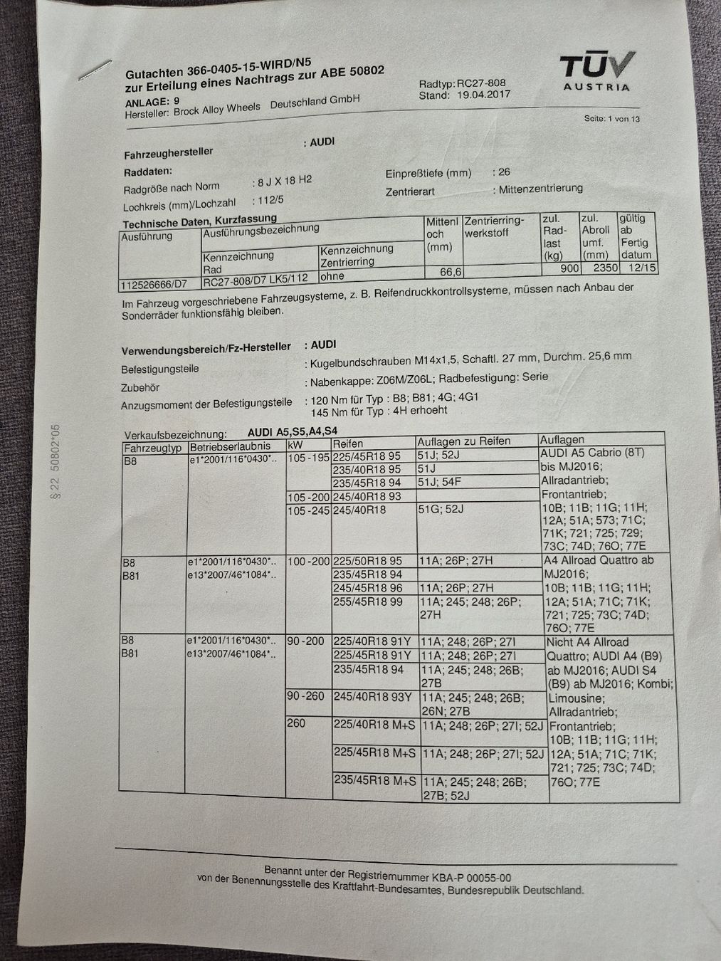 Audi Felgen: Felgen mit Winterreifen – Gebraucht aus Faulensee von epbloesch 4