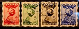 Niederlande 1931 Kinderhilfe Voor het Kind Komp 4V gestempel
