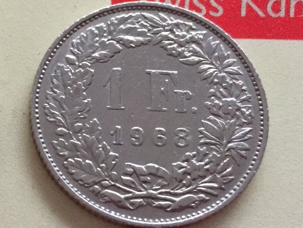 Alle Münzen: 1 Franken 1968 B + 1968 oMz – Gebraucht aus Elsau von herbybay 3