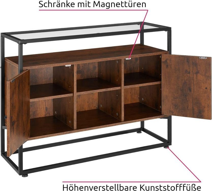 Kommoden: Sideboard Glasoberfläche Beistellschrank Einlegeböden NOVA – Neu und originalverpackt aus Lachen SZ von sw3zzy 3