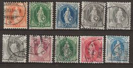 CH066 - Lot Helvetia debout obl.