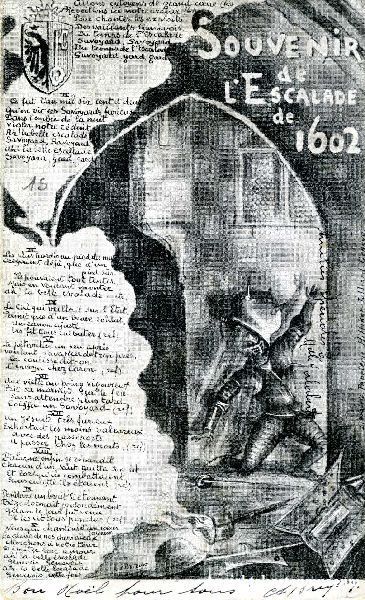 Cartoline postali: Genève - Souvenir de l'Escalade + 1902 – Usato da Emmenbrücke venduto da teestube