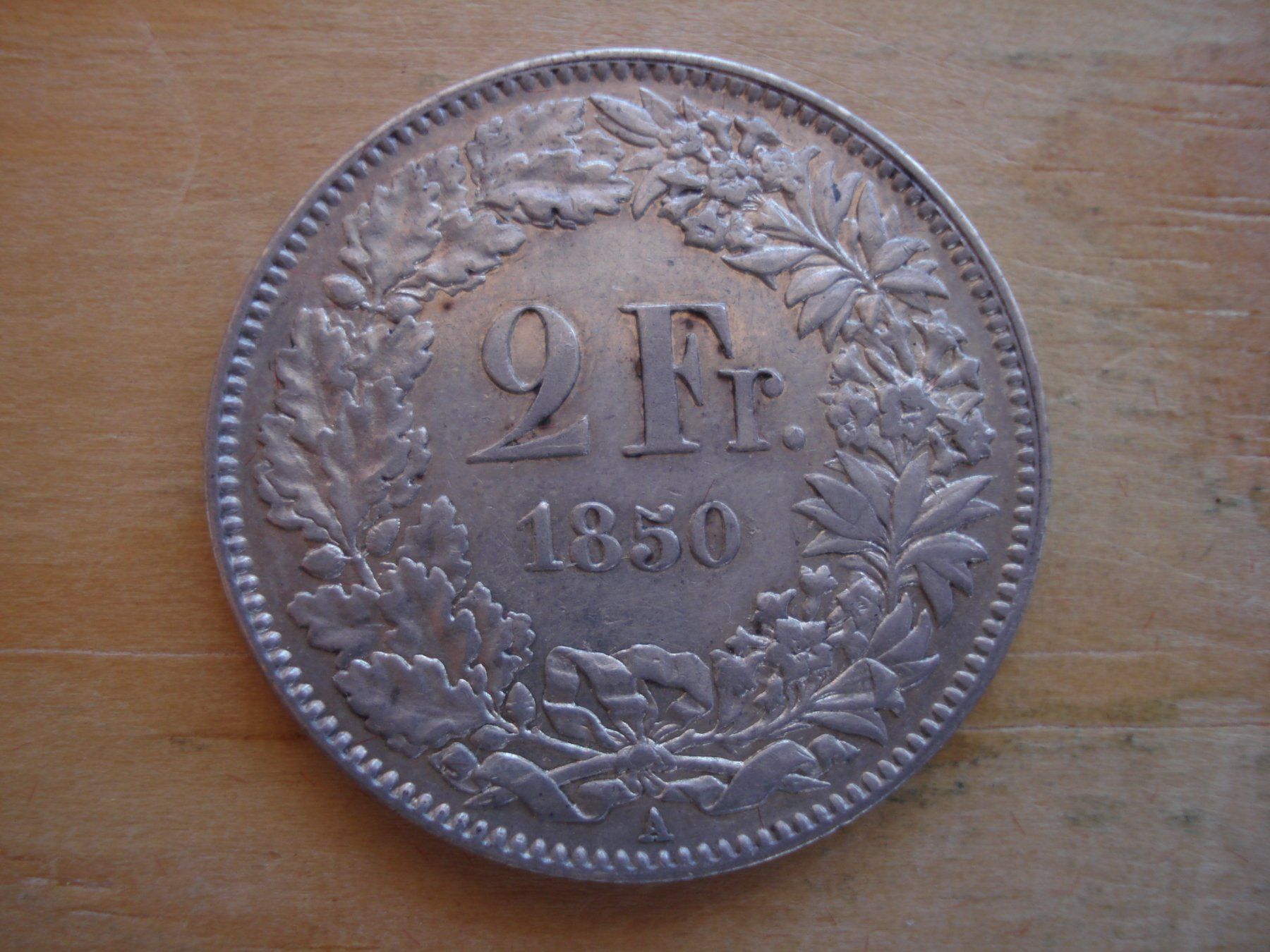 Alle Münzen: (C1) 2 Franken 1850 SS-VZ – Gebraucht aus Erlach von Net-Coins