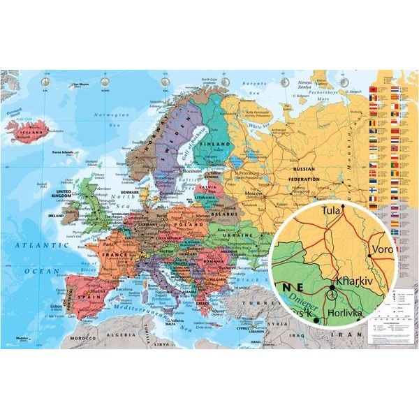 Poster & Bilder: Poster Europa Landkarte – Neu und originalverpackt aus Schwyz von rs-trend