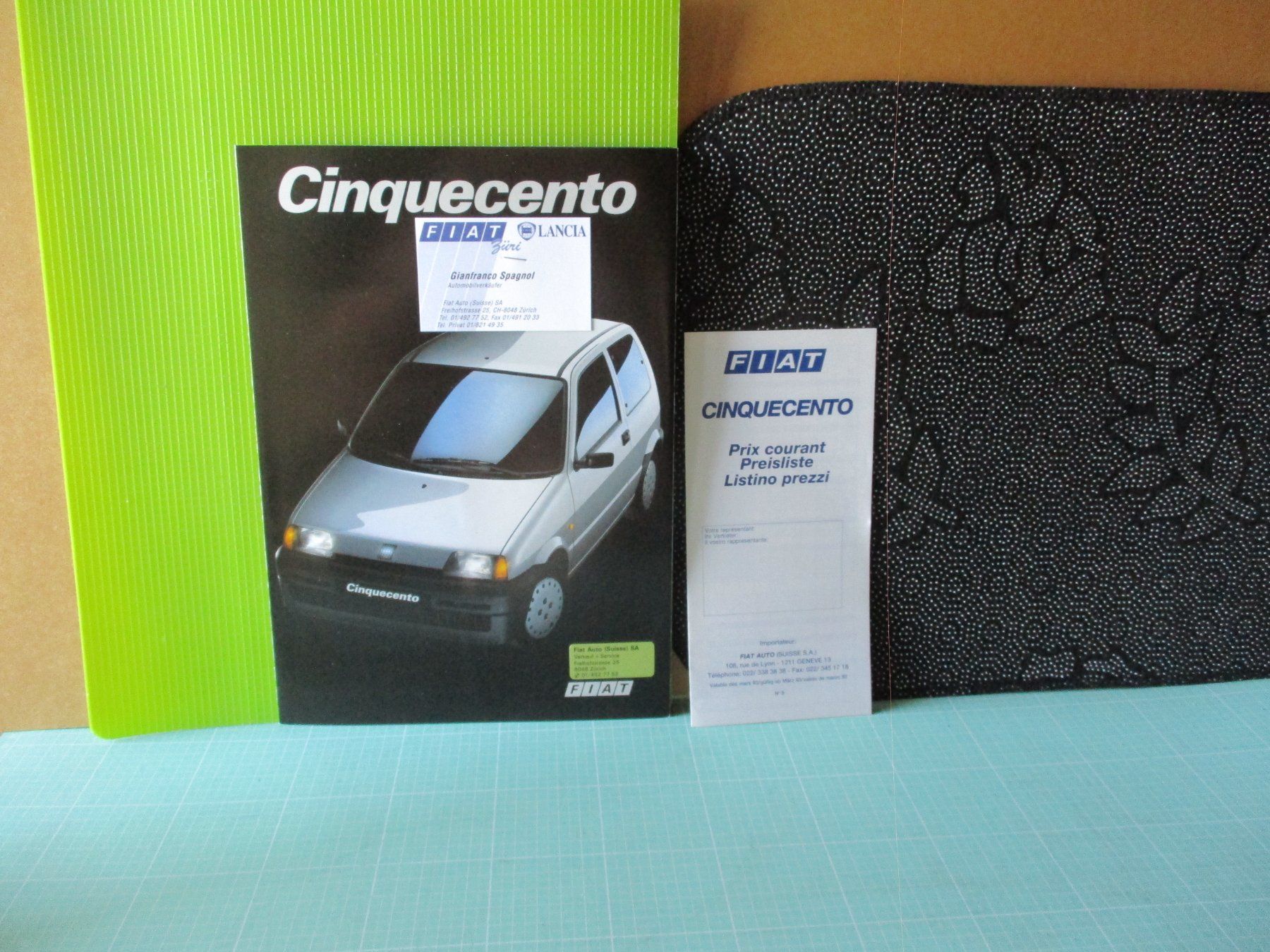 Fiat Dokumente: Fiat Cinquecento Prospekt +  Preisliste – Gebraucht aus Ottikon Gossau ZH von hokuspokus