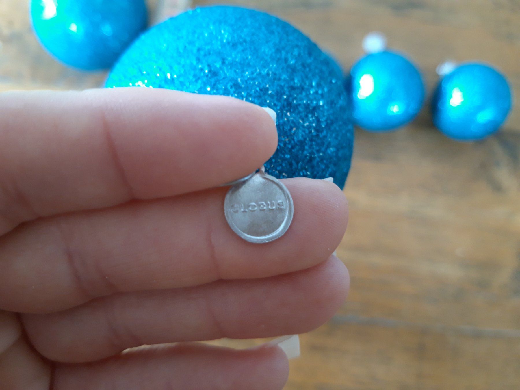 Globus Tutte le decorazioni: 5 Türkis Glitzer Globus Weihnachtskugel Christbaumschmuck – Usato da Feuerthalen venduto da tanatha_st 3