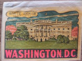 Lindgren-Turner Co. Abziehbild White House D.C Original Verp