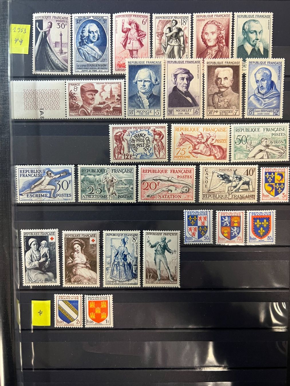 Tutti i francobolli: () Année 1953 complète Neufs** – Nuovo e nell'imballaggio originale da Lausanne venduto da ffhoud