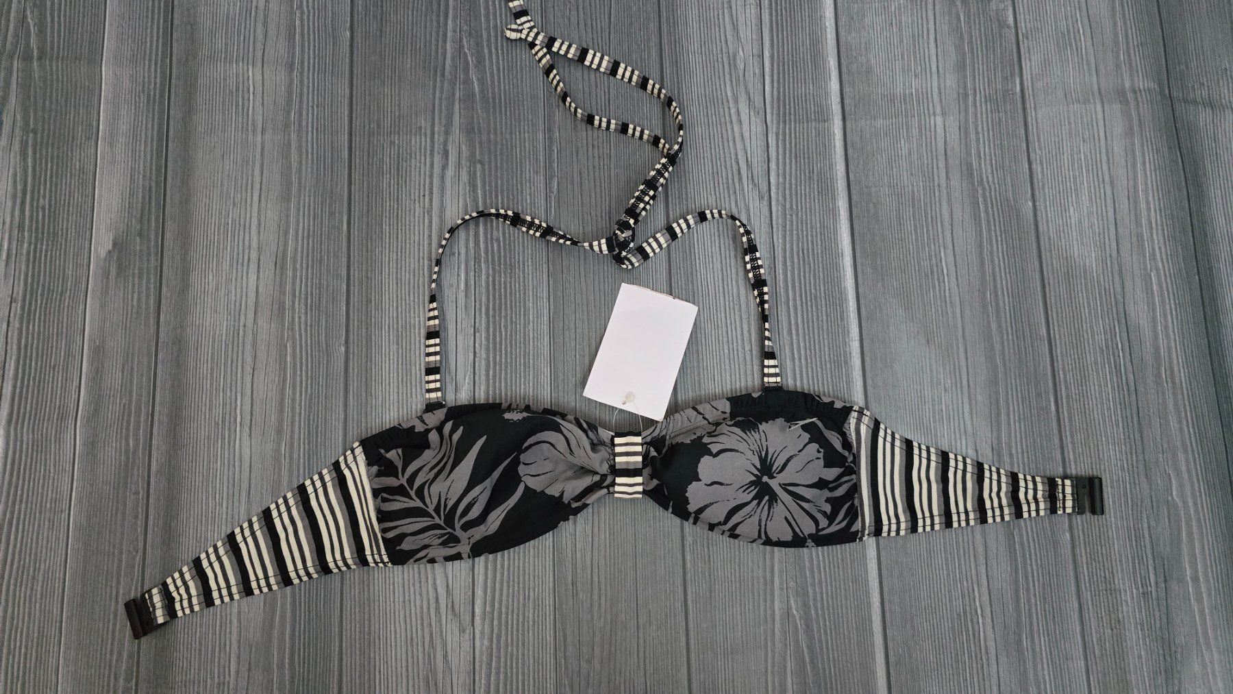 Costumi da bagno & Bikini: Tropical Bandeau Top - 36 - Black & White Chic – Nuovo (secondo la descrizione) da Thalwil venduto da VitaMini 2