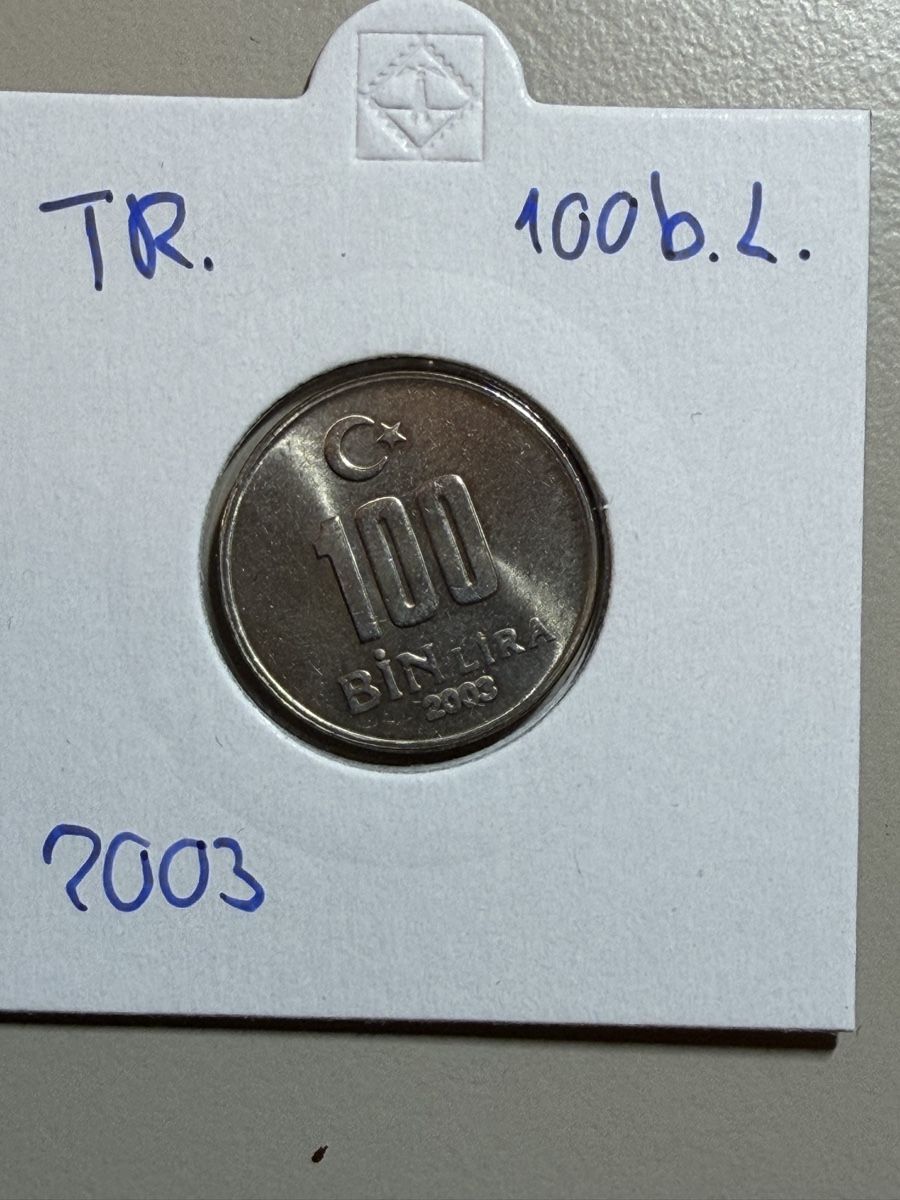 Tutti le monete: Turquie - 100 bin lira - 2003 – Usato da Payerne venduto da Mike1682
