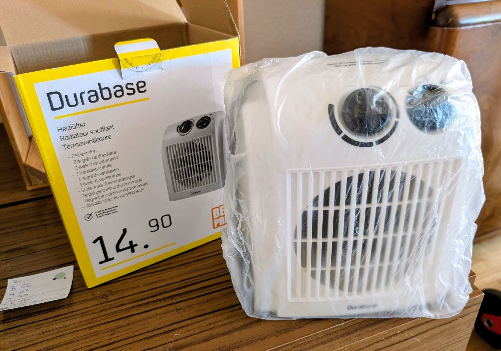 Durabase Radiatori: Durabase Heizlüfter, neuwertig im Originalkarton – Usato da Volketswil venduto da mattwalt