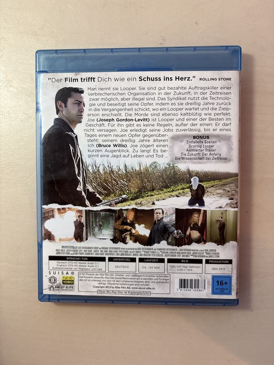 Tutti i DVDs: Looper - Blu-ray Disc - Science Fiction mit Bruce Willis – Usato da Ruswil venduto da Slivio_ 1
