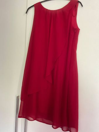 *BODY FLIRT* KLEID GR.40/M / rot / Tüll-Lage / neuw.