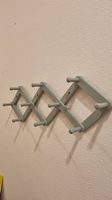 Wandgarderobe ausziehbar Holz grau