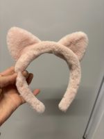 Serre-tête bandeau oreilles de chat rose en peluche
