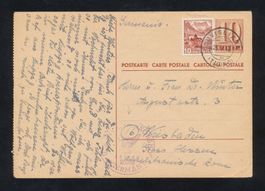 1941 Ganzsache PK 157y nach Deutschland mit Zensurstempel