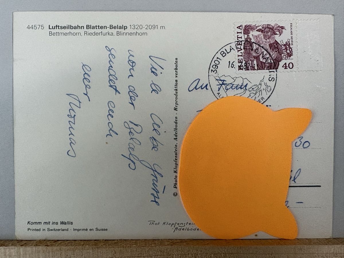 Cartoline postali: AK von Luftseilbahn Blatten - Belalp – Usato da Rümlang venduto da Kartenpost1 1