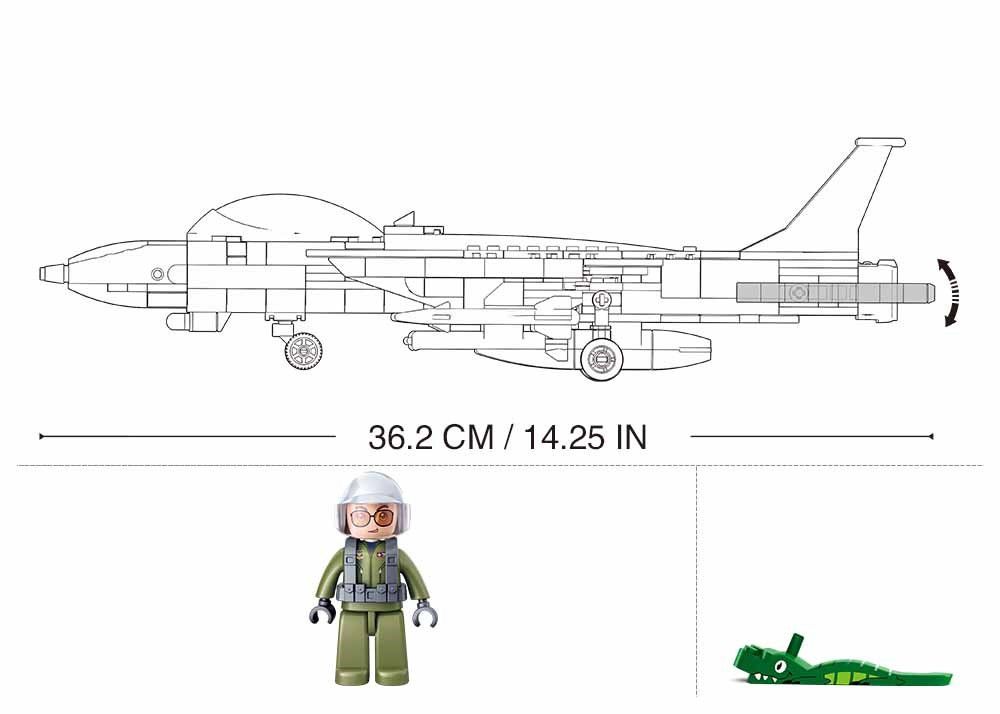 Kit di modellismo & Modellini statici: Sluban M38-B0755 Moderner Düsenjäger – Nuovo e nell'imballaggio originale da Studen BE venduto da WertVogel 3