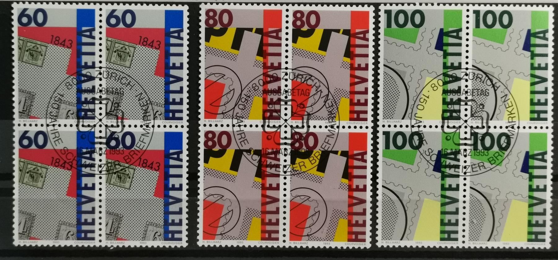 Alle Briefmarken: 1993 150 Jahre Schweizer Briefmarken – Gebraucht aus Dübendorf von goeggi79