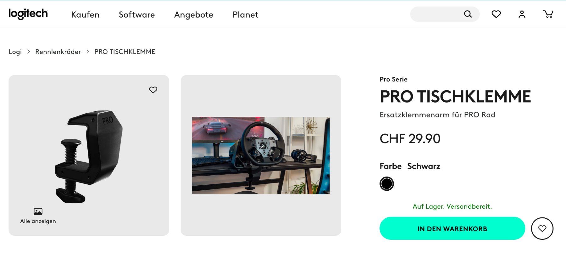 Logitech Controller: Logitech Pro TISCHKLEMME (NEU) – Neu (gemäss Beschreibung) aus Zug von cvTrex