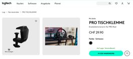Logitech Pro TISCHKLEMME (NEU)