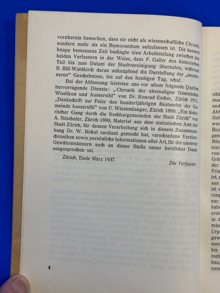 Bücher: Festschrift der Gemeinde Aussersihl 1787-1937 – Gebraucht aus Adliswil von buch_und_kunst 3