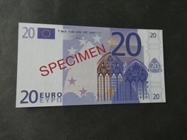 Europa 2001, 20 Euro - SPECIMEN